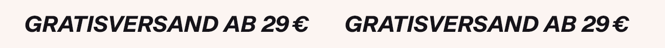 Gratisversand ab 29€