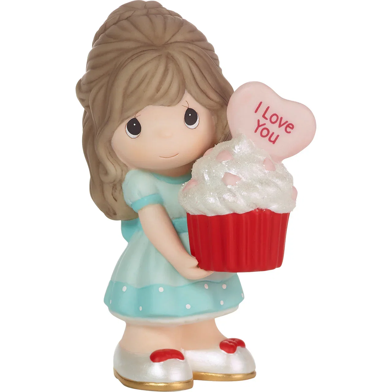 Image of You Bake Me Happy Brunette Girl Figurine