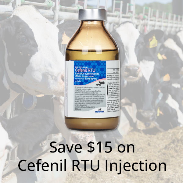 Save $15 on Cefenil RTU Injection