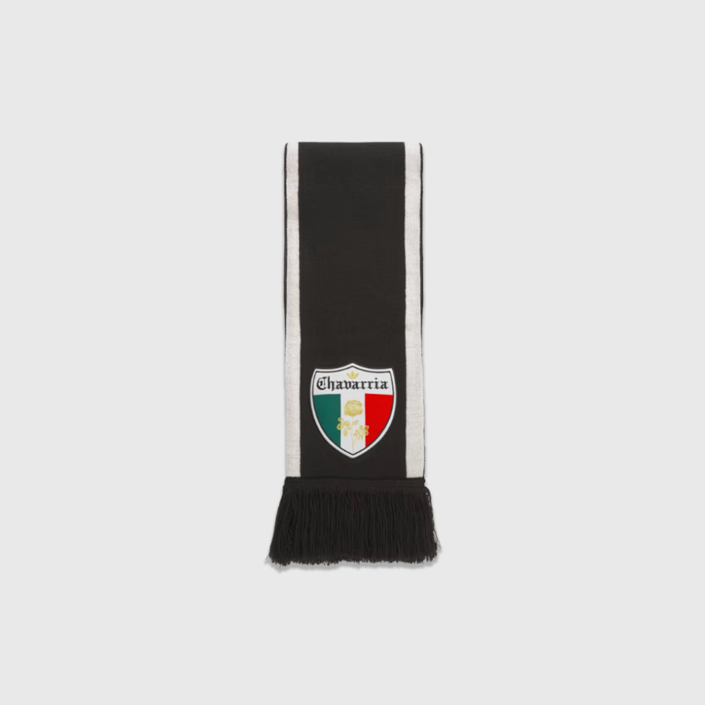 Adidas Originals x Willy Chavarria Football Scarf - Black/Better Scarlet/Collegiate Green