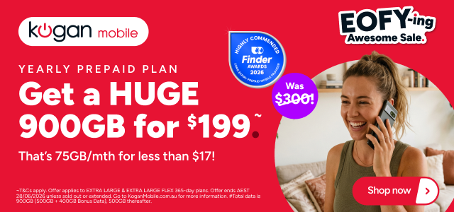 Kogan Mobile EOFY - 900GB for $199 ~