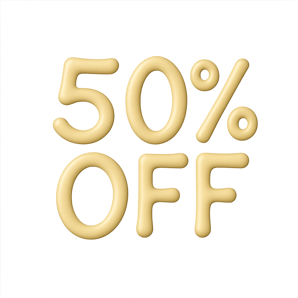 50% off