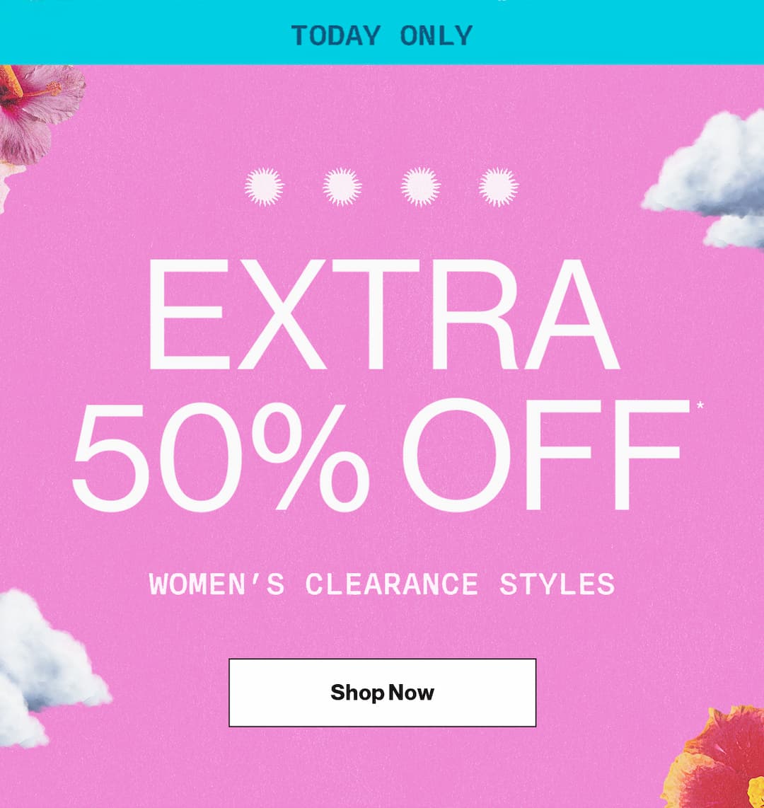 Extra 50% Off Women's Clearance
