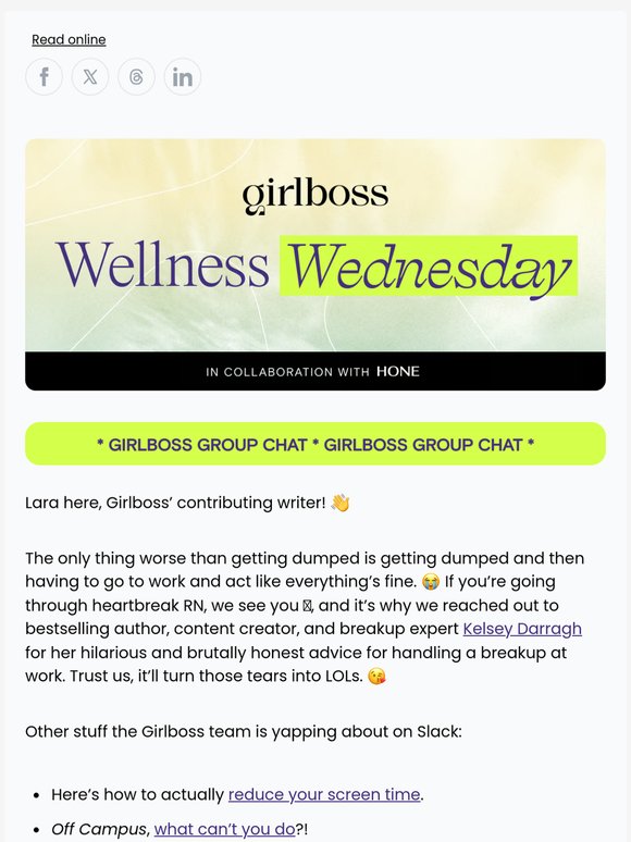 💔 Heartbroken at work?