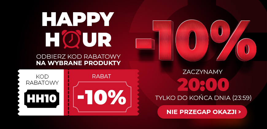 Happy Hour -10% z kodem: HH10