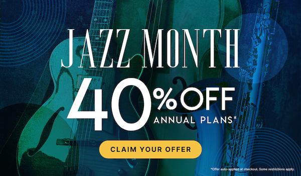 Jazz Month 40% Off Annual Plans