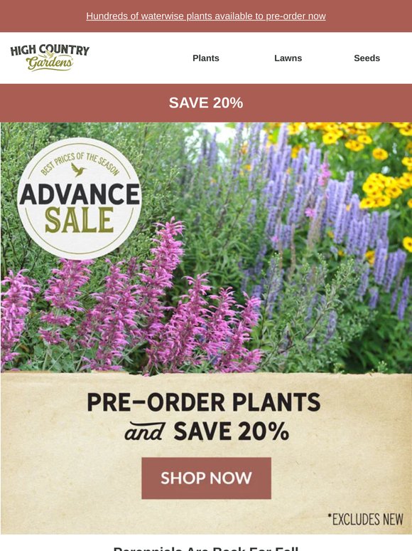 Fall Pre-Orders Start Now - Save 20%