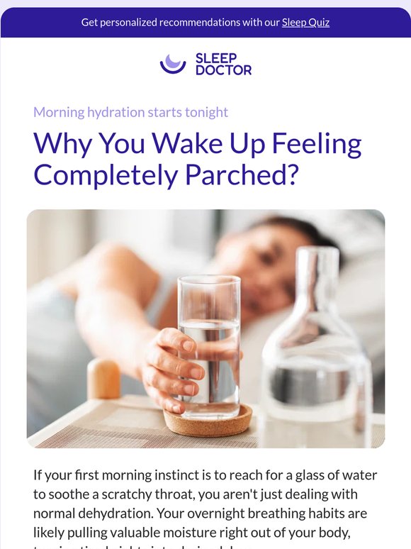 Why you wake up with a dry mouth (and how to stop it)