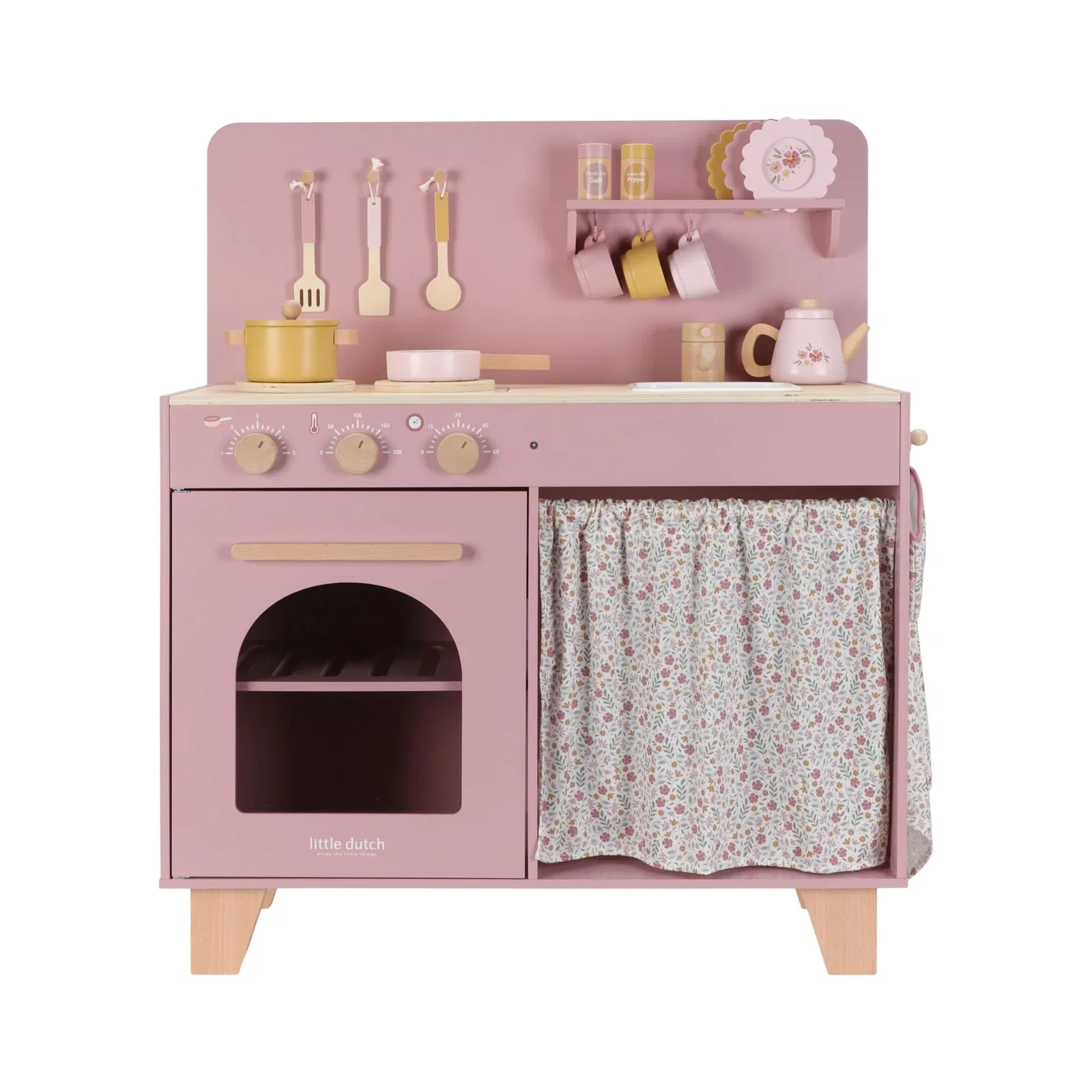 Image of Little Dutch Wooden Play Kitchen - Pink