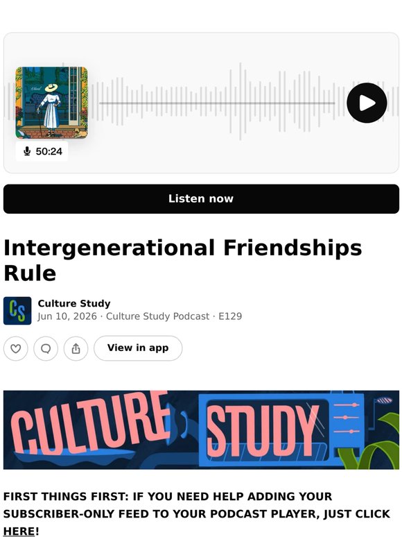 Intergenerational Friendships Rule
