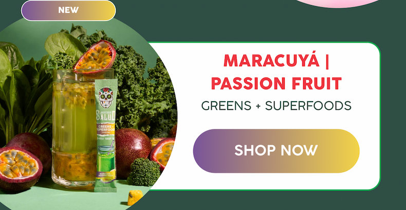 New | Maracuya | Passionfruit | Greens + superfoods | Shop now
