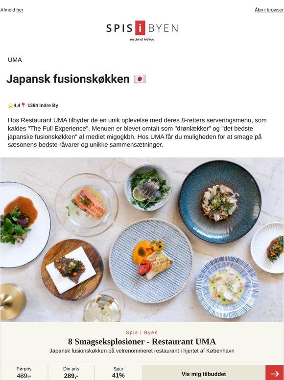 8 smagsbomber hos Restaurant UMA ❣️