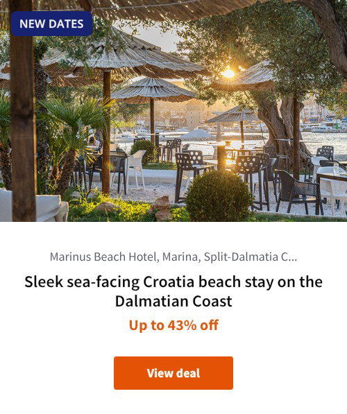 Sleek sea-facing Croatia beach stay on the Dalmatian Coast