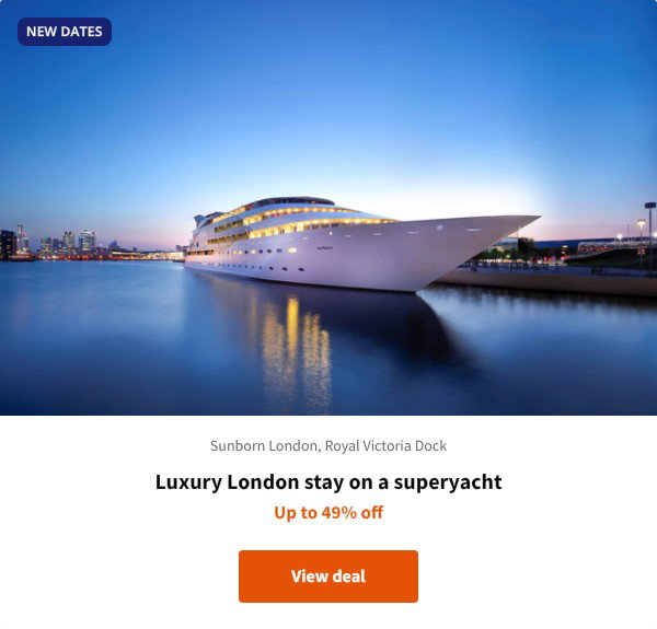 Luxury London stay on a superyacht