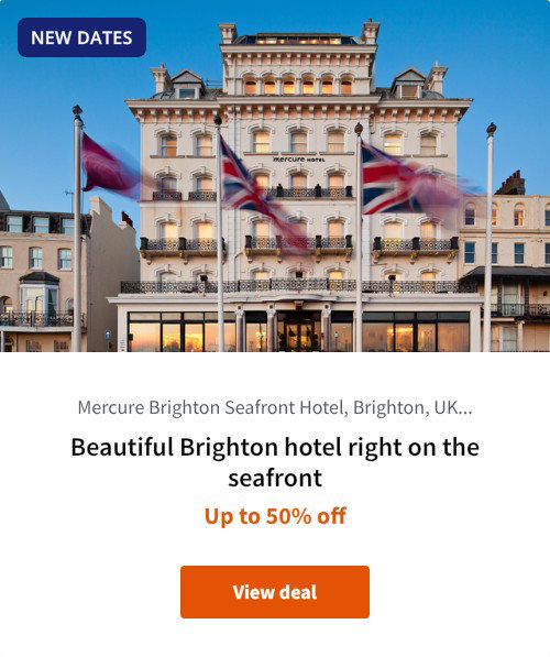 Beautiful Brighton hotel right on the seafront