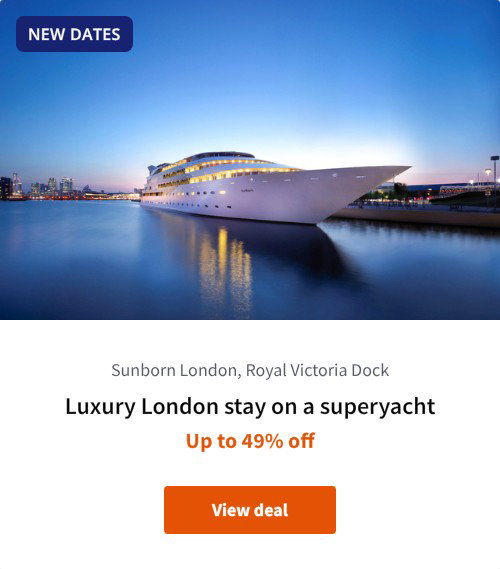 Luxury London stay on a superyacht