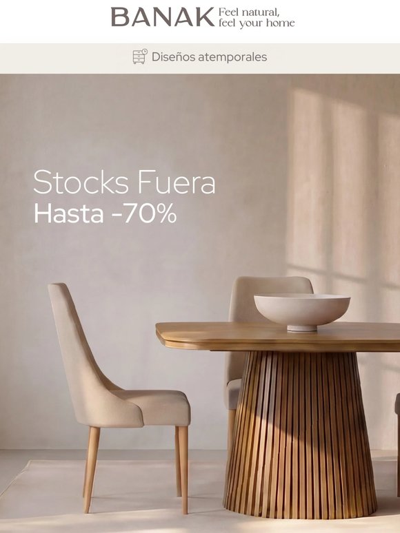 Hasta -70% en Stocks Fuera 🖤