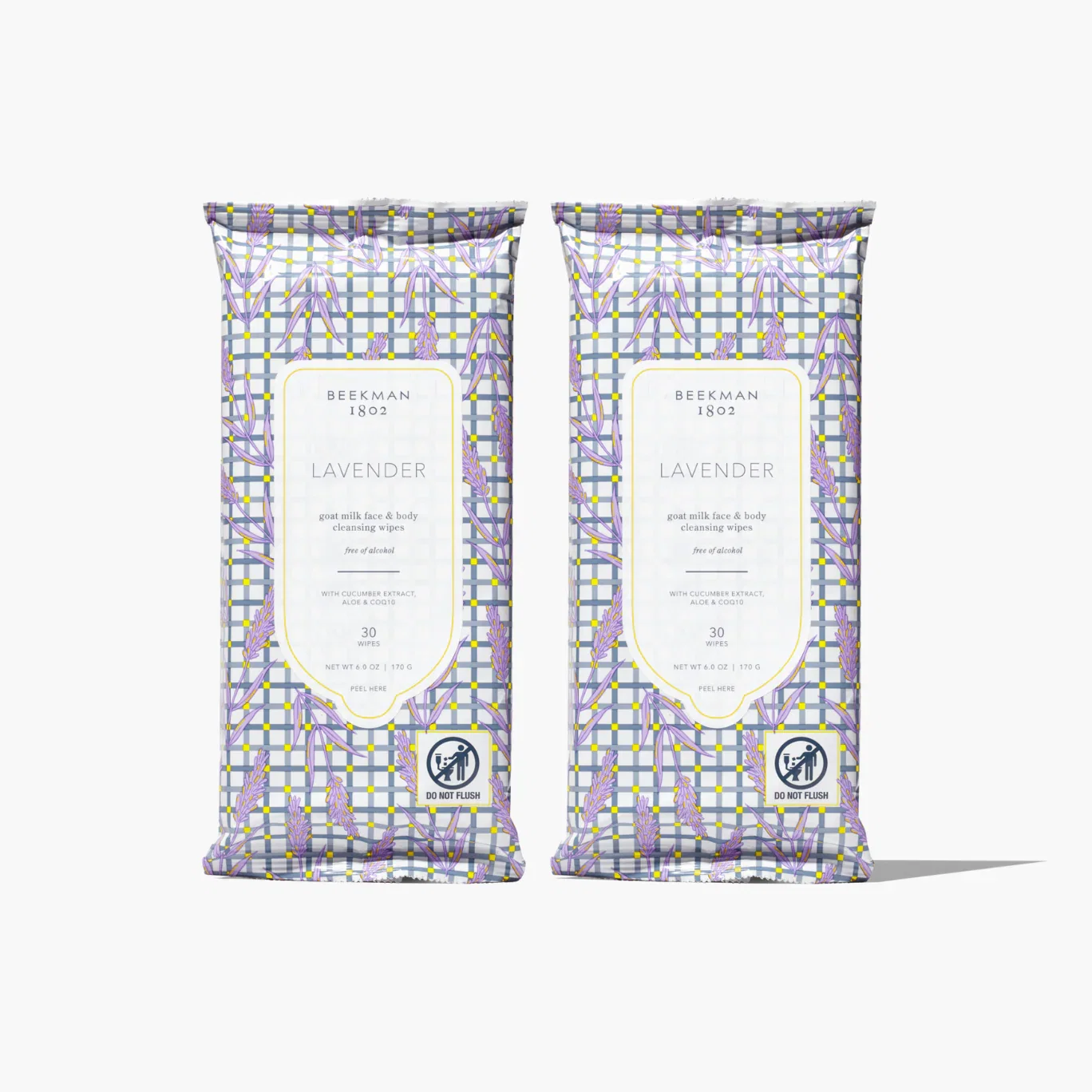 Image of Lavender Face Wipes Set of 2