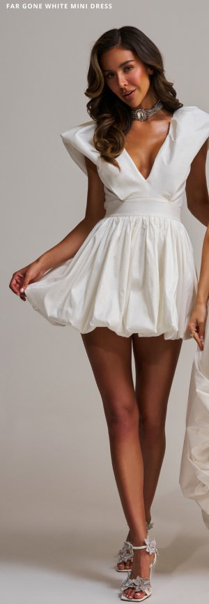FAR GONE WHITE MINI DRESS
