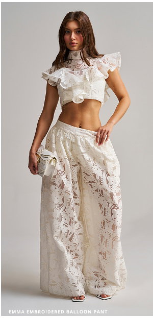 EMMA EMBROIDERED BALLOON PANT