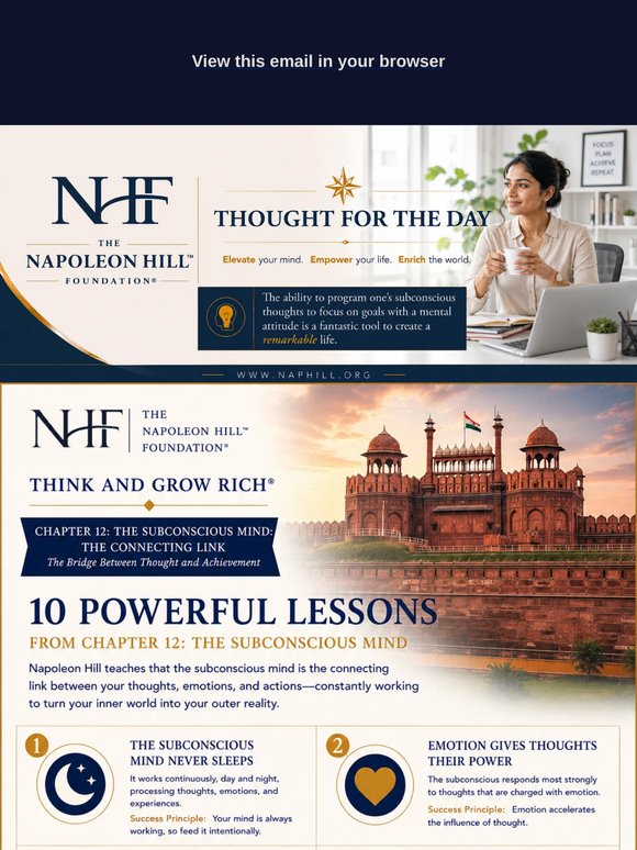 Napoleon Hill's Thought for the Day