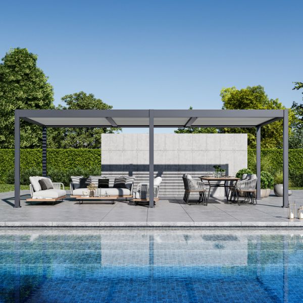 Lugano 12 x 24 Structure in backyard
