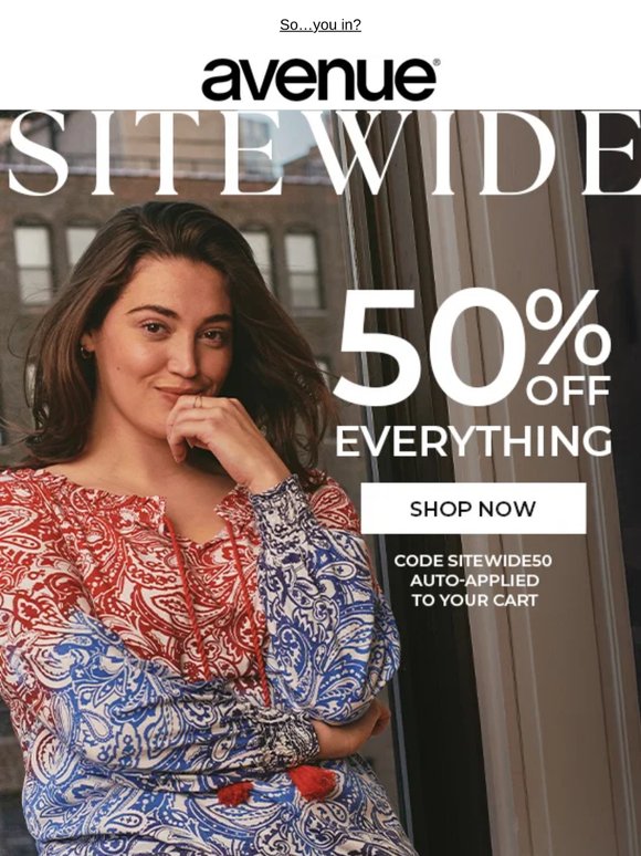 50% Off Sitewide Is Too Good To Last