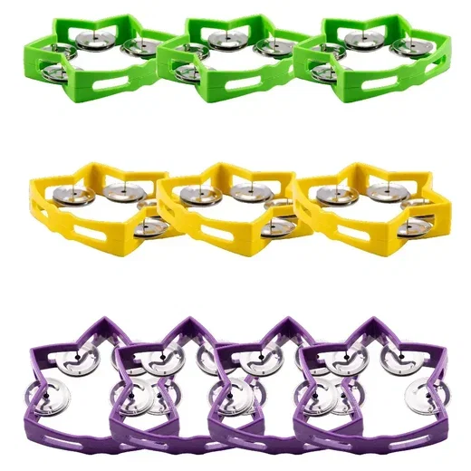 Basic Beat BBTST Mini Star Tambourine, 10 Pack