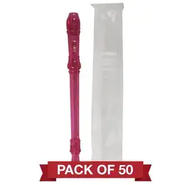 Yamaha YRS-20BP Soprano Recorder 50pk, Translucent Pink