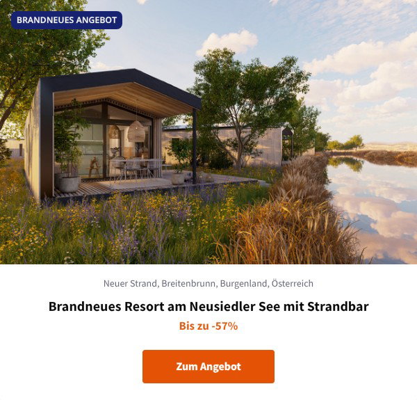 Brandneues Resort am Neusiedler See mit Strandbar