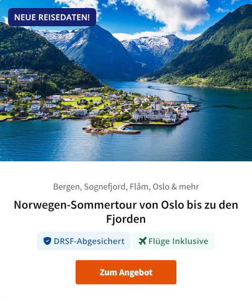 Norwegen-Sommertour von Oslo bis zu den Fjorden
