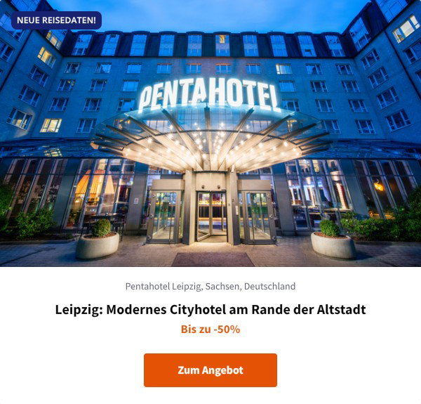 Leipzig: Modernes Cityhotel am Rande der Altstadt