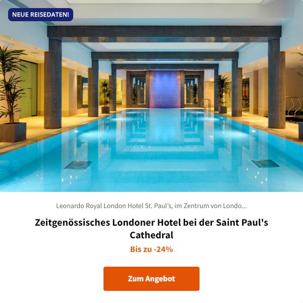 Zeitgenössisches Londoner Hotel bei der Saint Paul's Cathedral