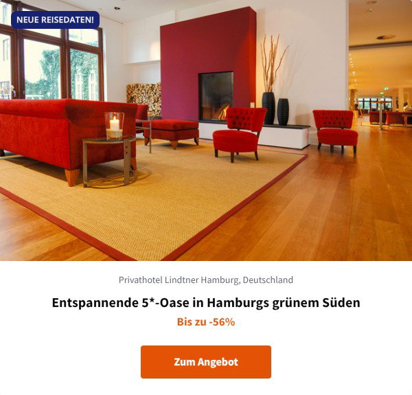 Entspannende 5*-Oase in Hamburgs grünem Süden