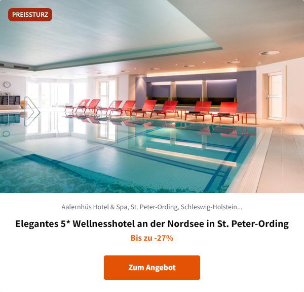 Elegantes 5* Wellnesshotel an der Nordsee in St. Peter-Ording