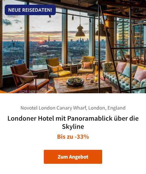 Londoner Hotel mit Panoramablick über die Skyline