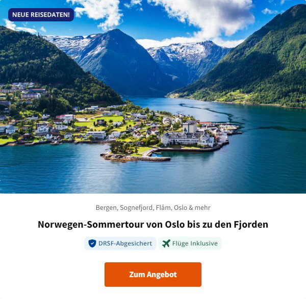 Norwegen-Sommertour von Oslo bis zu den Fjorden