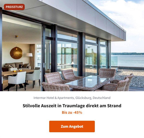 Stilvolle Auszeit in Traumlage direkt am Strand