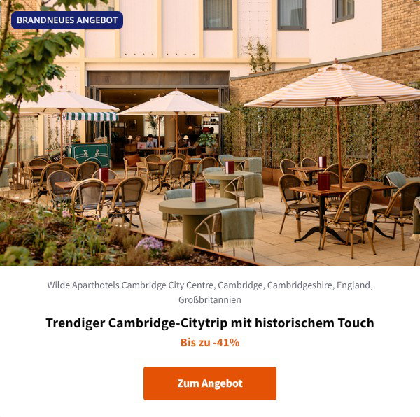 Trendiger Cambridge-Citytrip mit historischem Touch