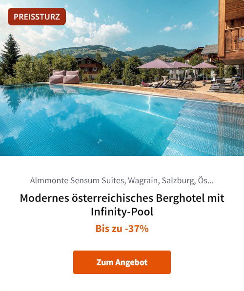 Modernes österreichisches Berghotel mit Infinity-Pool