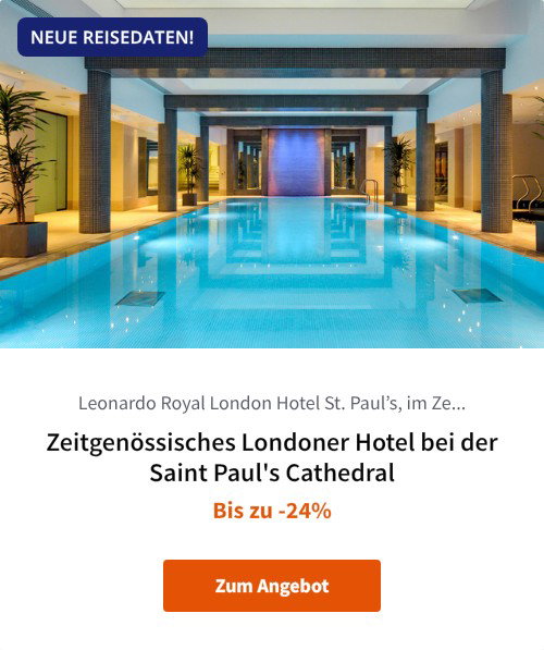 Zeitgenössisches Londoner Hotel bei der Saint Paul's Cathedral
