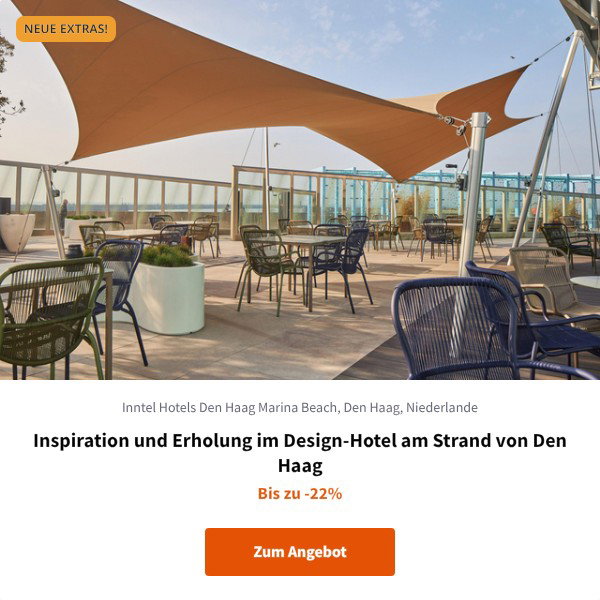Inspiration und Erholung im Design-Hotel am Strand von Den Haag