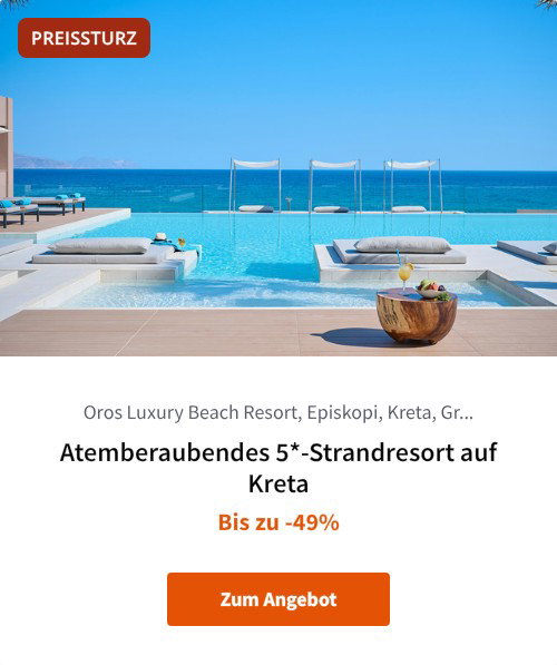 Atemberaubendes 5*-Strandresort auf Kreta