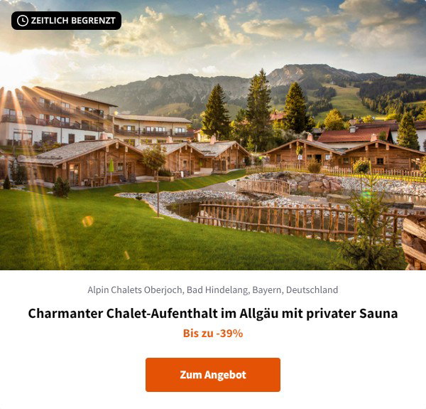 Charmanter Chalet-Aufenthalt im Allgäu mit privater Sauna