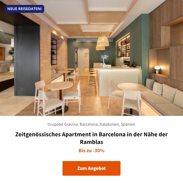Zeitgenössisches Apartment in Barcelona in der Nähe der Ramblas