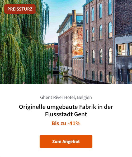 Originelle umgebaute Fabrik in der Flussstadt Gent