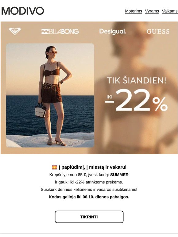 🌅 Vasaros deriniai su iki -22%