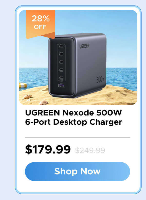 UGREEN Nexode 500W 6-Port Desktop Charger