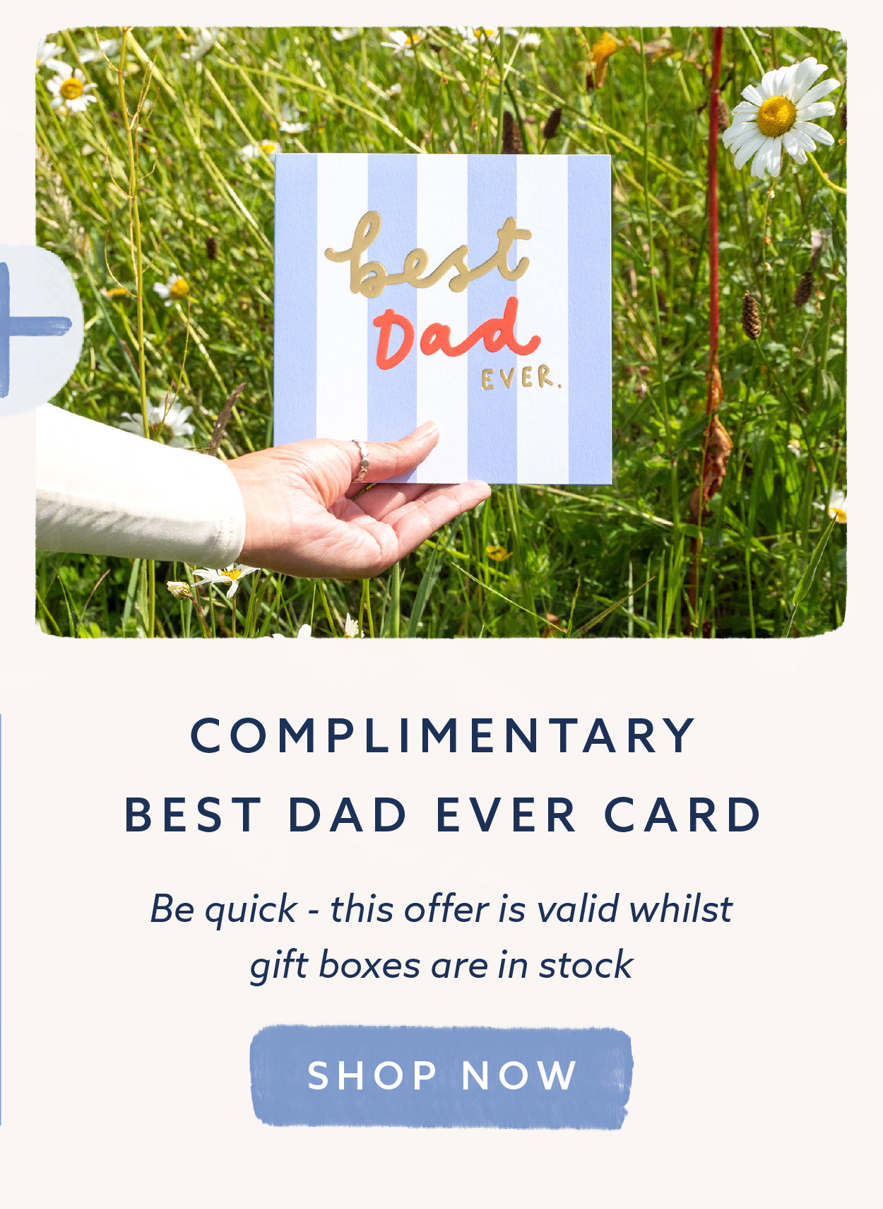 Complimentary Best Dad Ever Father's Day card included free with every Flapjackery Gift Box while stocks last