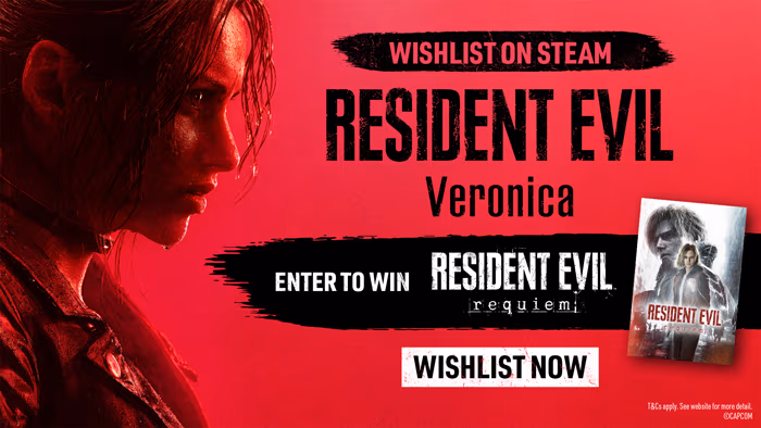 Wishlist on Steam: Resident Evil Veronica! Enter to win Resident Evil Requiem. Wishlist Now! T&Cs apply. See website for more details. ©Capcom